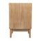 Wood Accent Table with Cane Front Drawer & Gold Handle